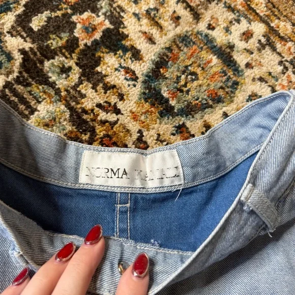 Vintage Norma Kamali denim maxi skirt - Picture 2 of 6